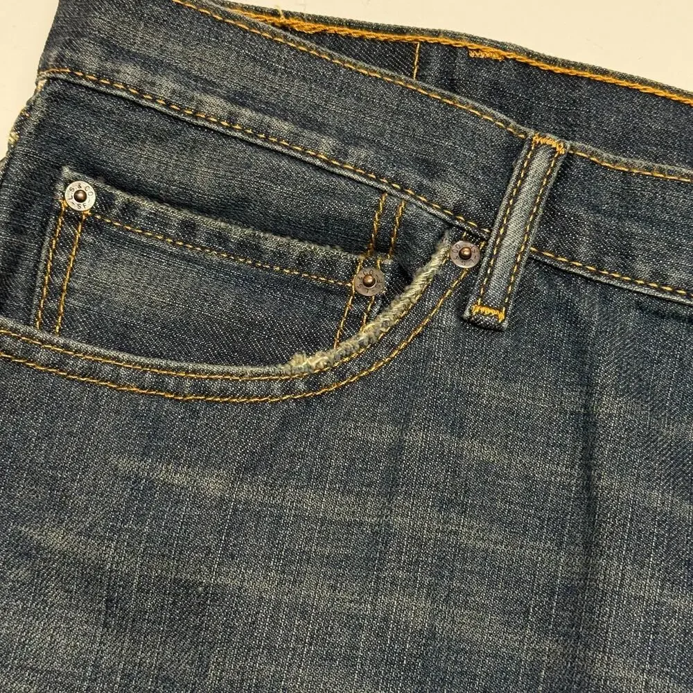 Levis‎ 505 Jeans Mens 40X30 Blue Straight Leg Dark Wash Workwear Casual